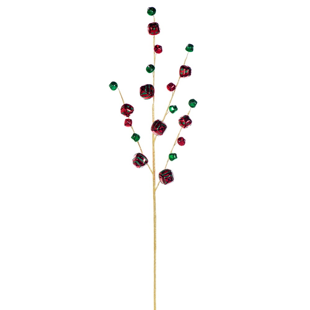 RPQ254529 29.5 in. Red & Green Bell Spray - 2 per Bag