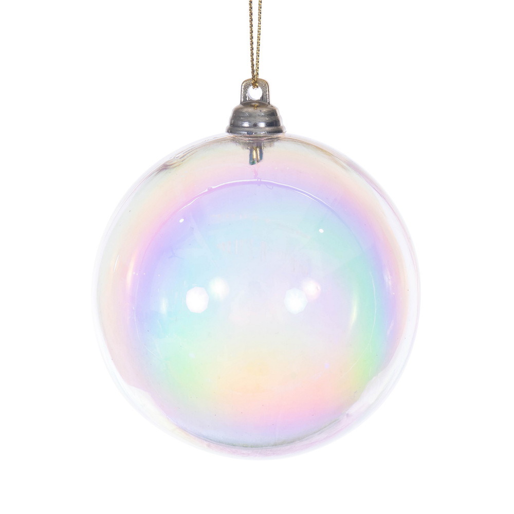 MC250038W 3 in. Champagne Iridescent Ball Ornament - 6 per Bag