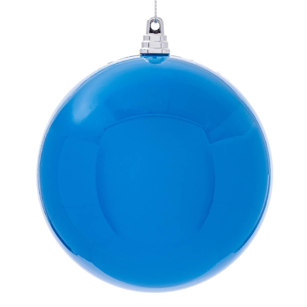 MT250502W 4.75 in. Enamel Ball Ornament, Blue - 4 per Bag