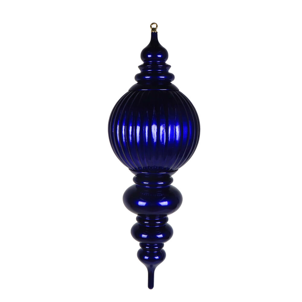 MT257266 35 in. Purple Candy Stripe Finial Ornament