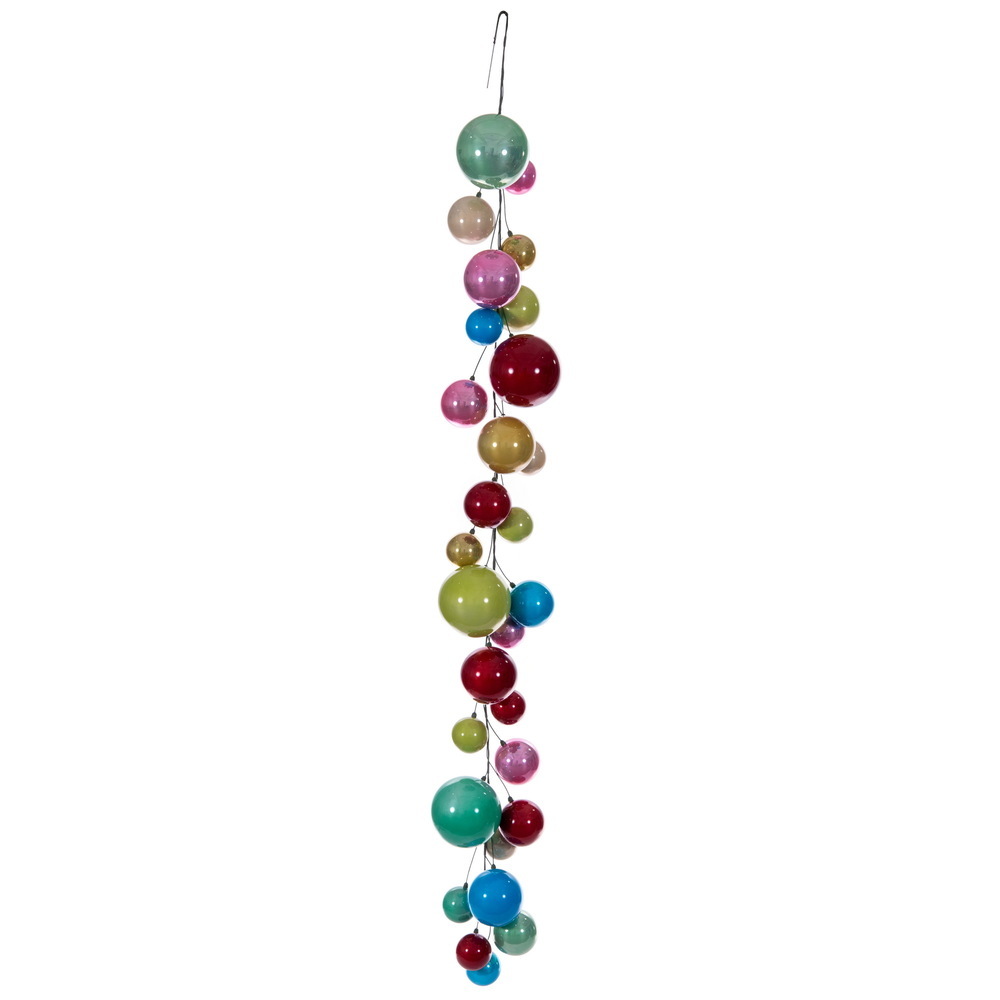 N250594 6 ft. Multicolor Ball Branch Garland - 4-6 in.