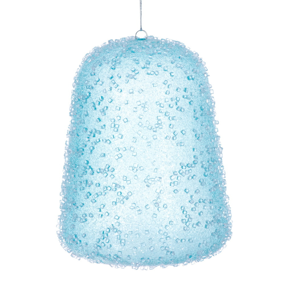MC254232W 8 in. Baby Blue Icy Sugar Gum Drop Ornament