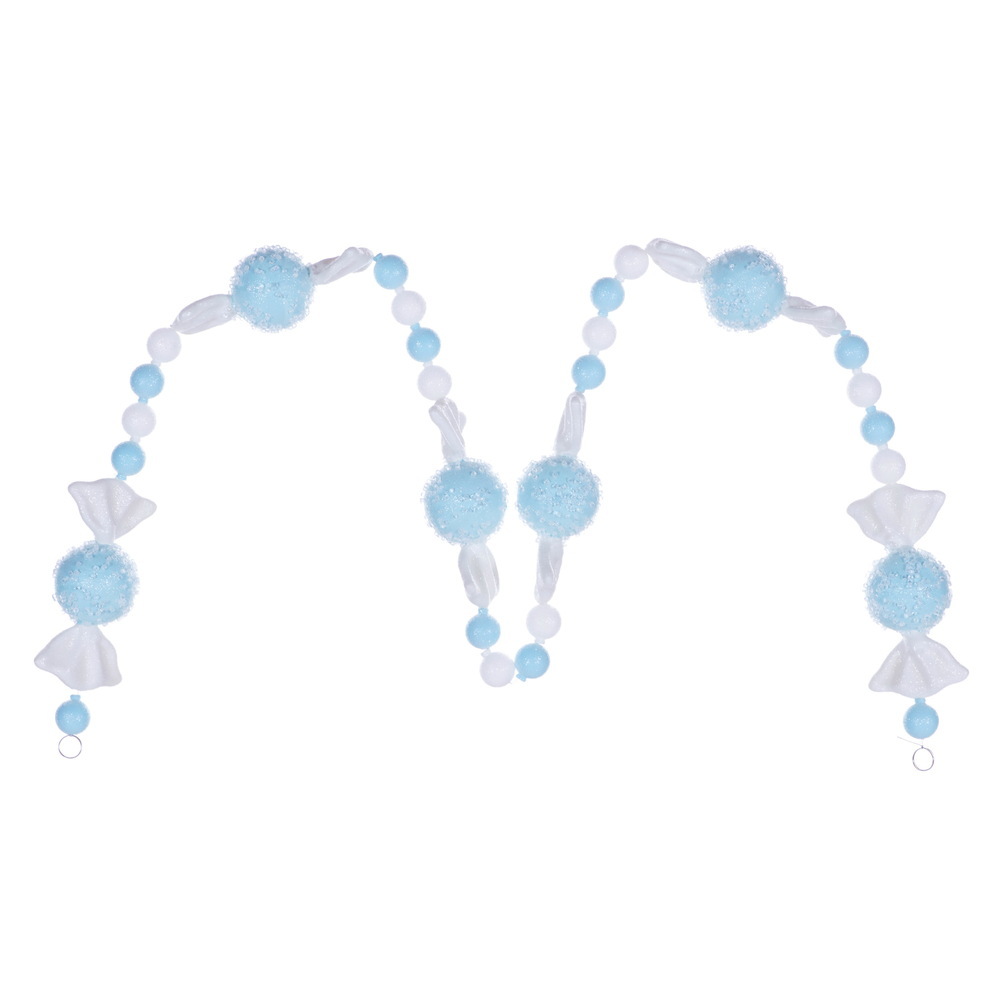 MC254632 6 ft. Baby Blue Icy Sugar Candy Garland