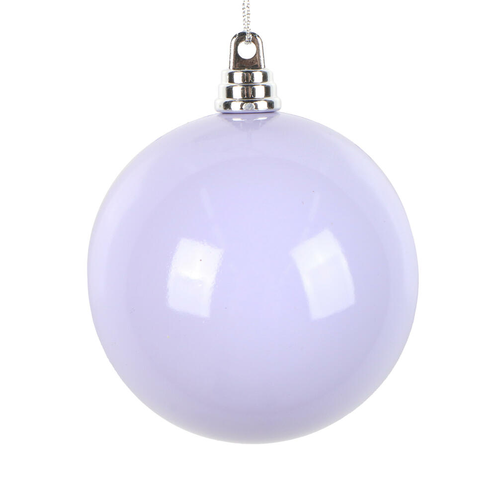 MT250386W 3 in. Lavender Enamel Ball Ornament - 12 per Bag