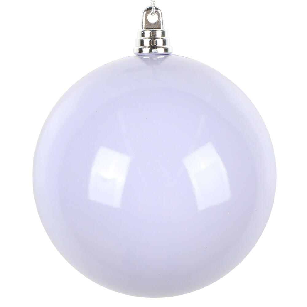 MT250486W 4 in. Lavender Enamel Ball Ornament - 6 per Bag