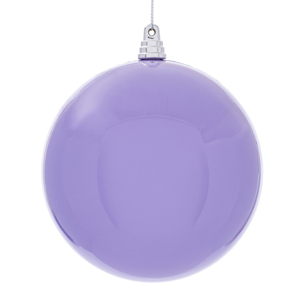 MT250586W 4.75 in. Enamel Ball Ornament, Lavender - 4 per Bag