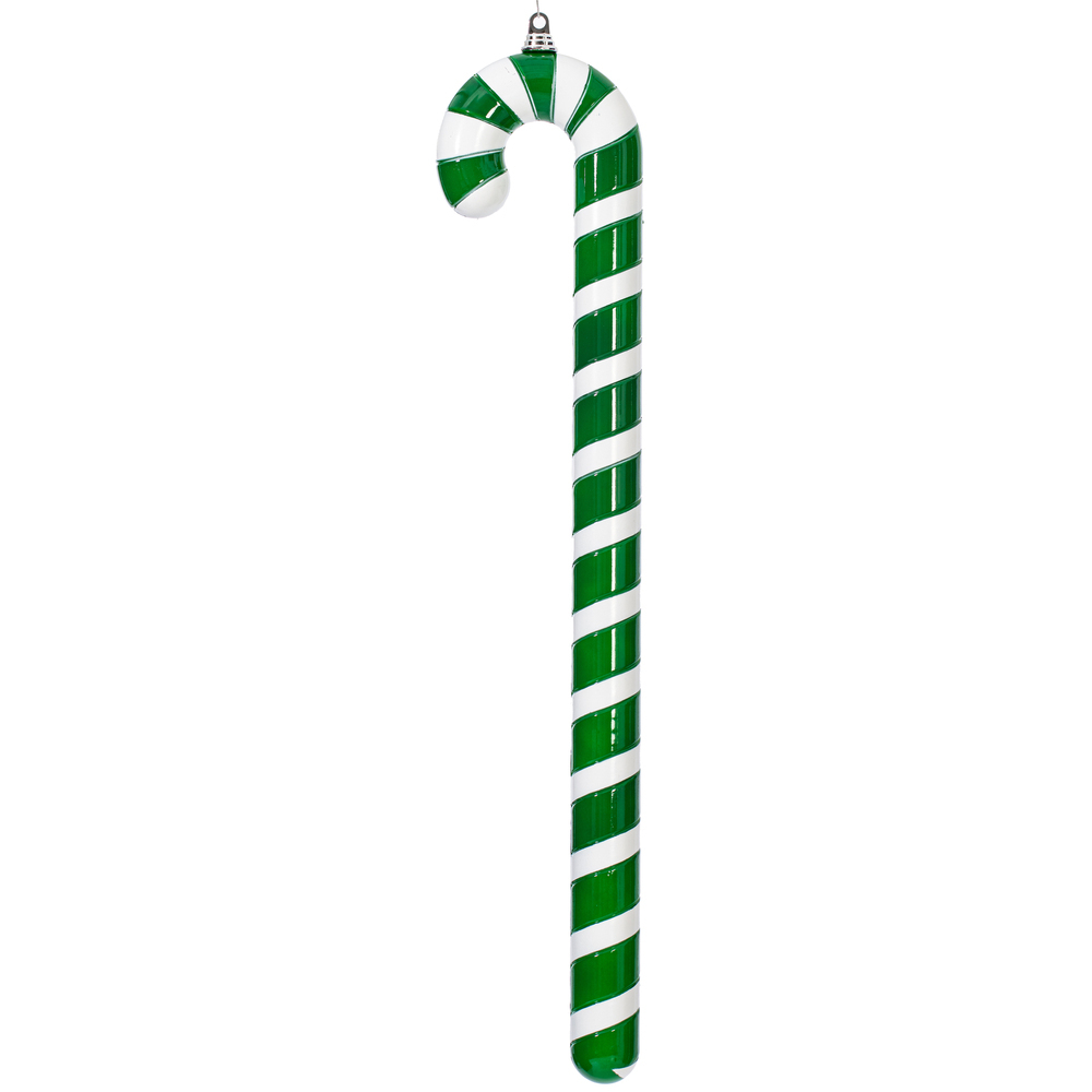MT252204W 36 in. Green Enamel Candy Cane Ornament