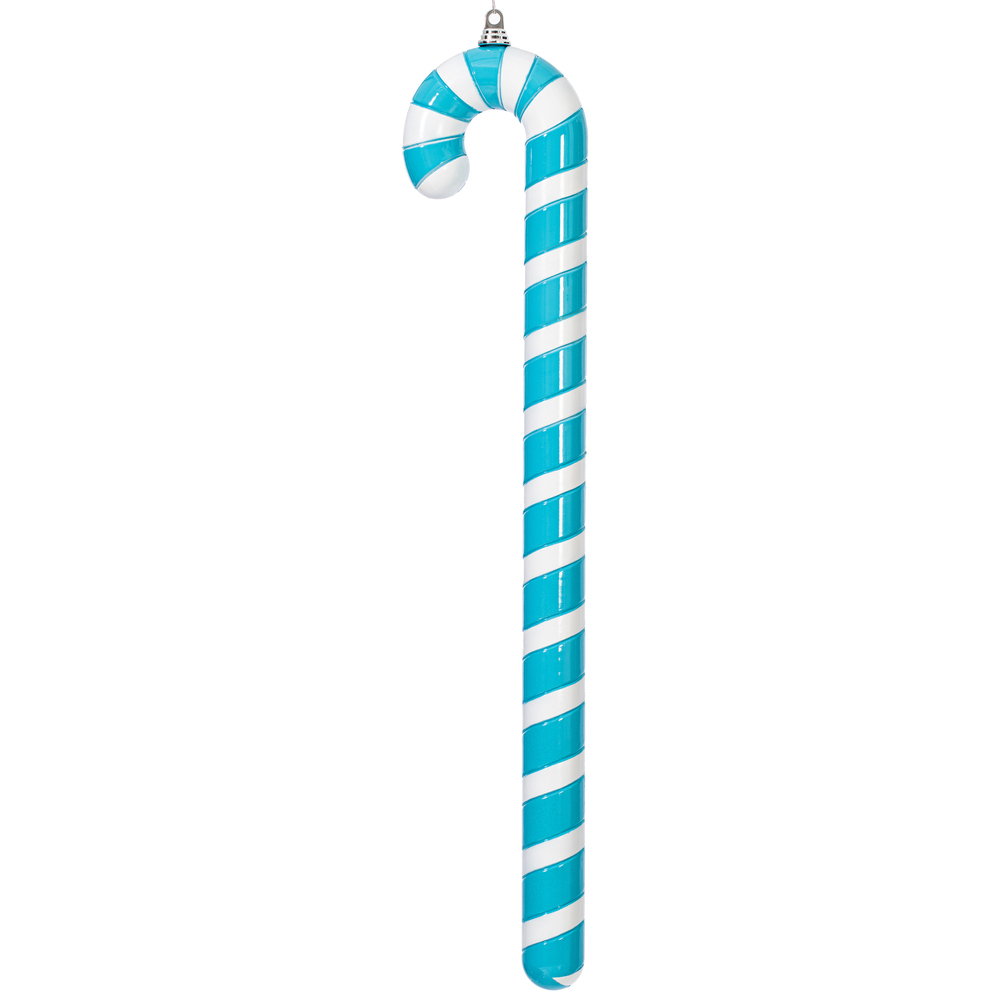 MT252252W 36 in. Light Blue Enamel Candy Cane Ornament