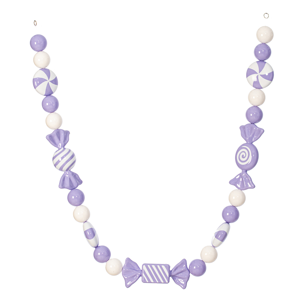 MT253486 5.5 in. Lavender Enamel Candy Garland Ornament