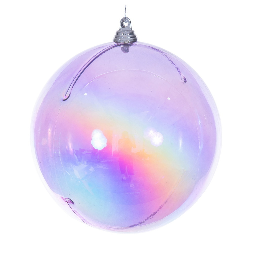 MC250286W 4.75 in. Lavender Iridescent Ball Ornament - 3 per Bag