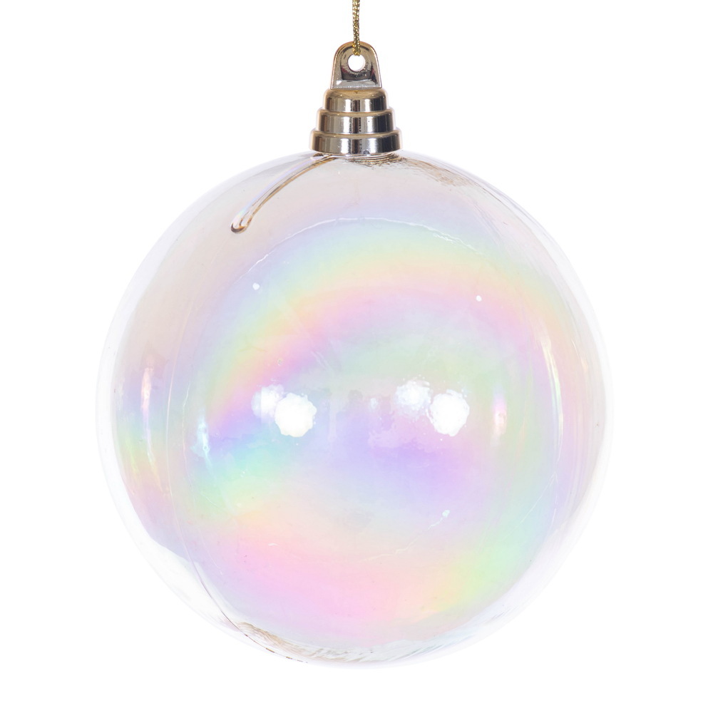 MC250338W 6 in. Champagne Iridescent Ball Ornament - 2 per Bag