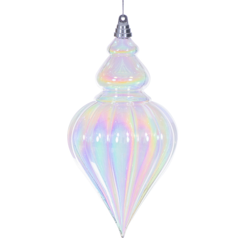 MC251900W 12 in. Clear Iridescent Drop Ornament