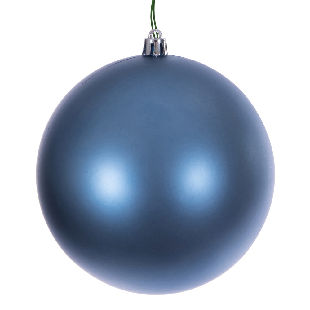 N590652DMV 2.4 in. Matte Ball Ornament - Denim Blue - 24 per Bag
