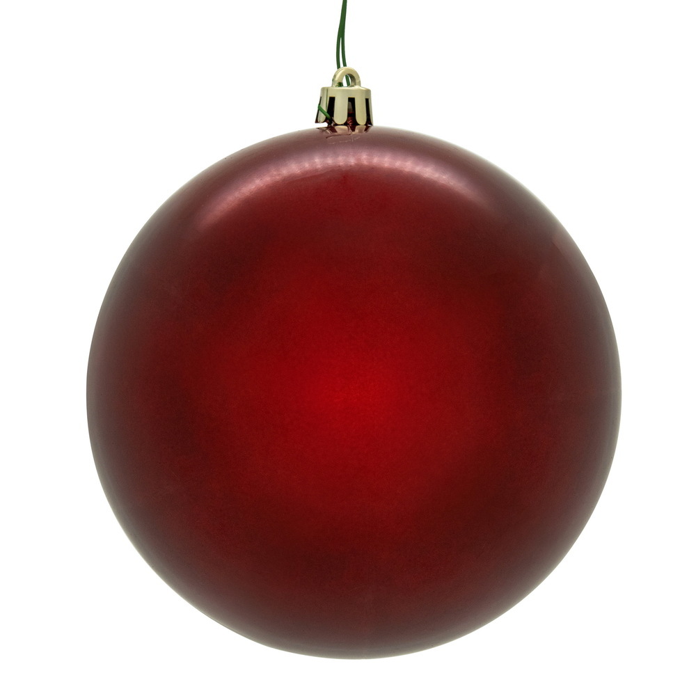 N592563DPV 10 in. Crimson Red Pearl Ball UV Drill Ornament