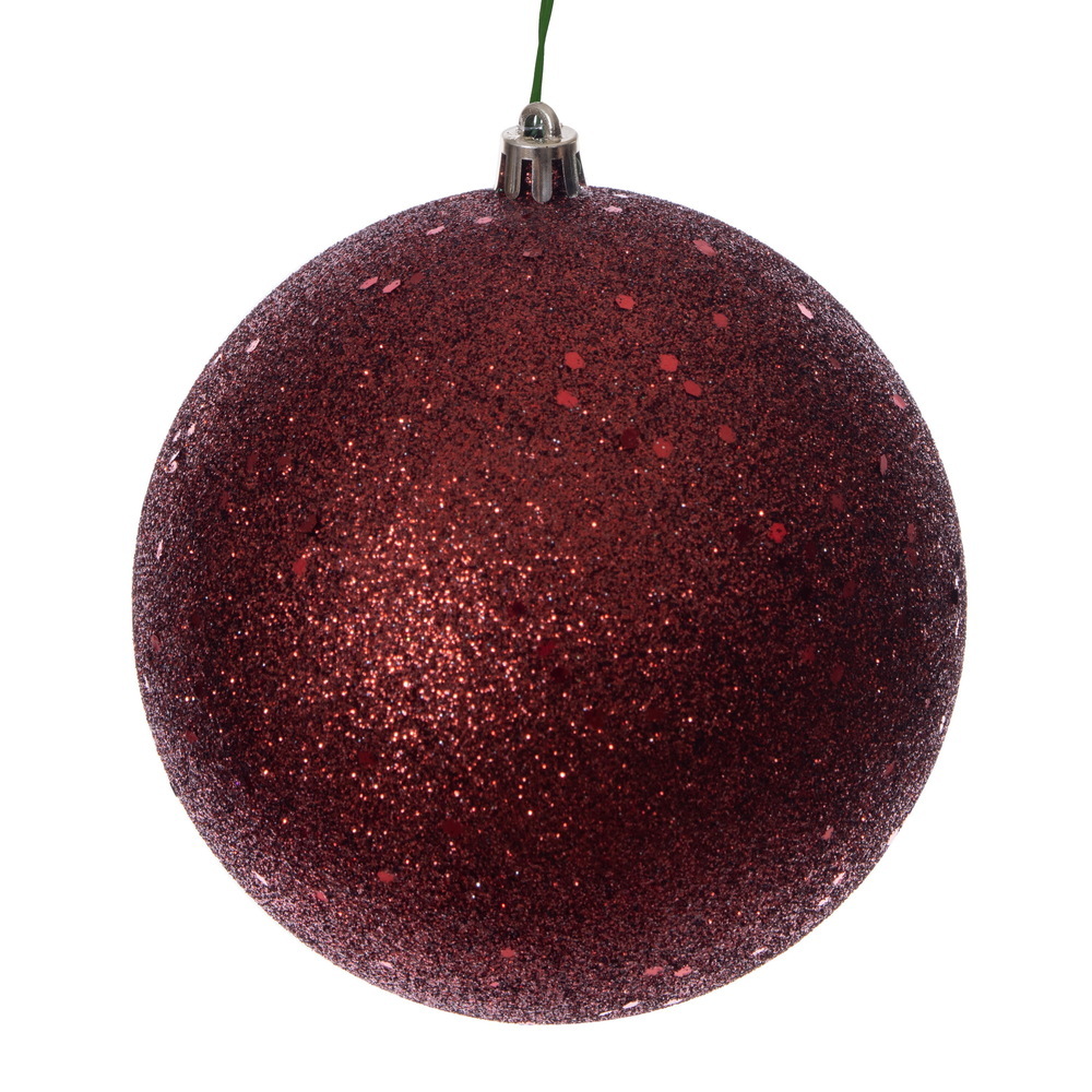 N593063DQ 12 in. Sequin Ball Drilled Ornament Cap, Crimson Red
