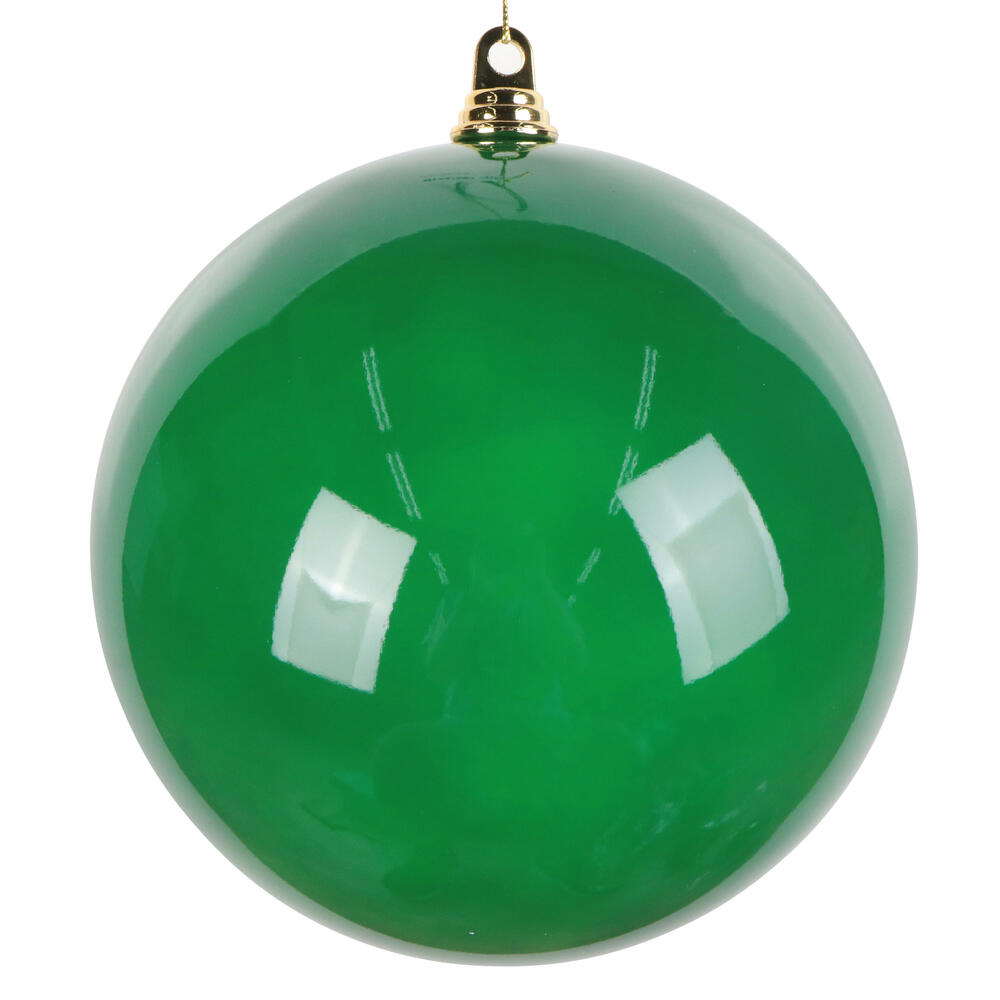MT251004W 10 in. Enamel Ball Ornament, Green