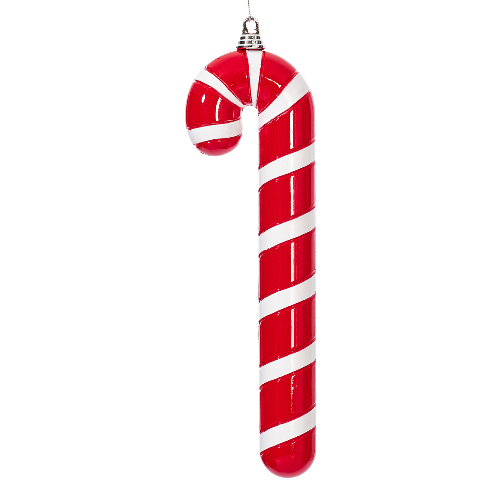 MT251803W 18 in. Red Enamel Candy Cane Ornament