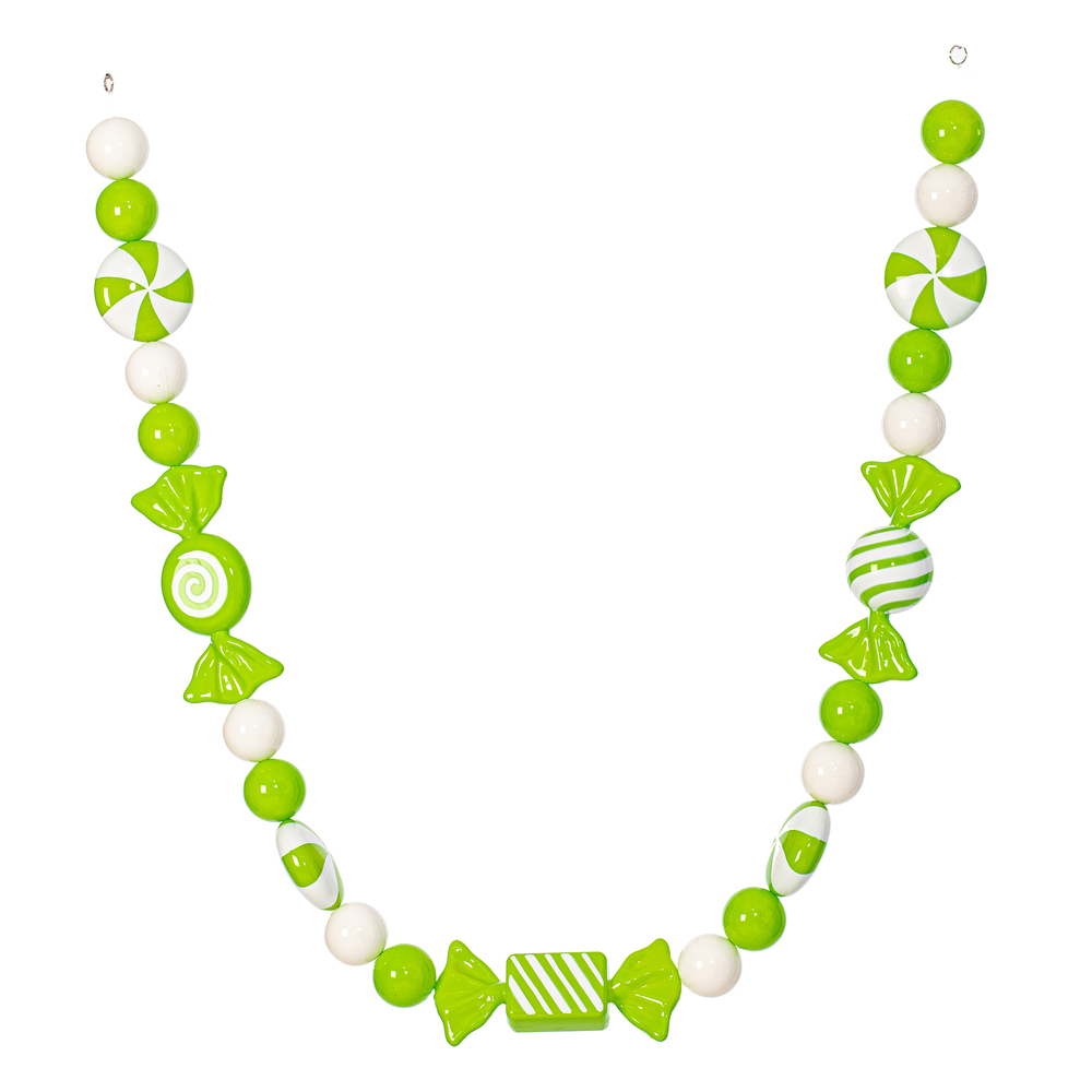 MT253473 5.5 in. Lime Enamel Candy Garland Ornament