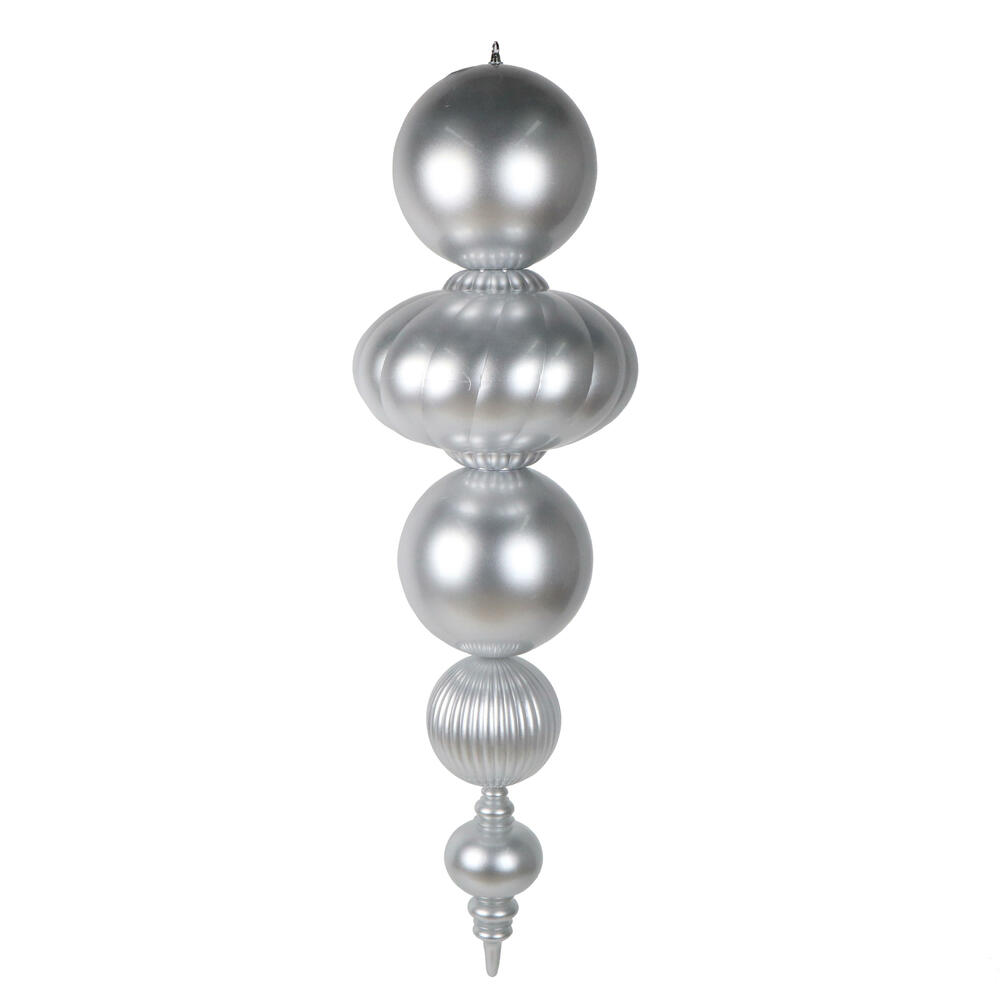 MT257007UV 54 in. Silver UV Candy Apple Finial Ornament