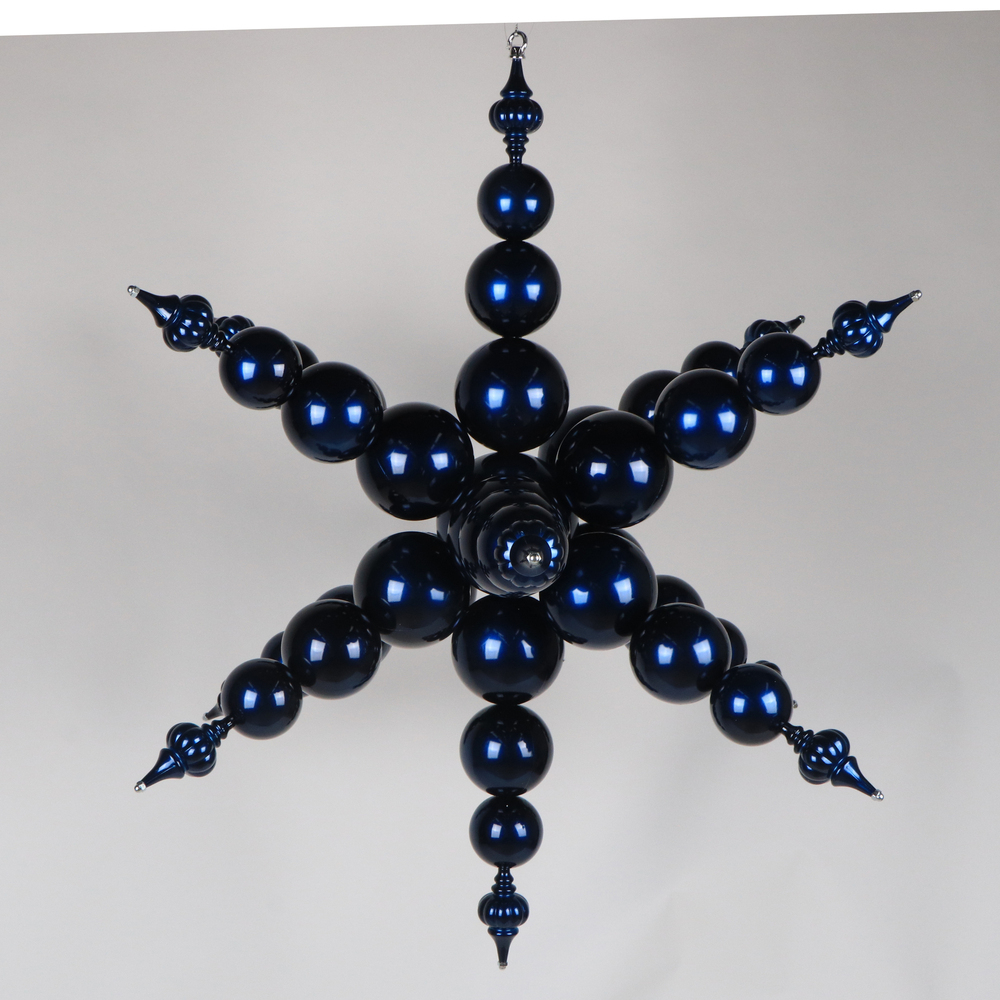 MT257802 39 in. Blue Candy Starburst Finial Ornament