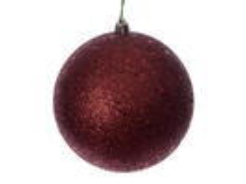 N591263DQ 4.75 in. Sequin Ball Drilled, Crimson Red - 4 Per Box