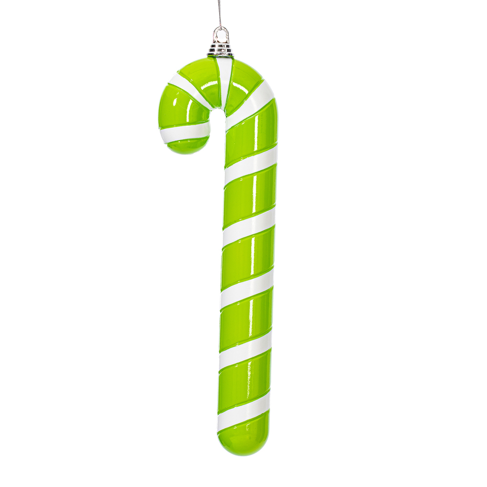 MT251873W 18 in. Lime Enamel Candy Cane Ornament
