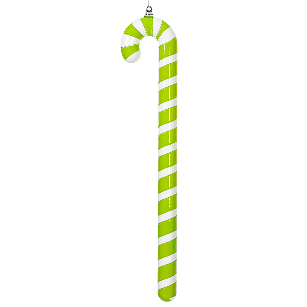 MT252273W 36 in. Lime Enamel Candy Cane Ornament