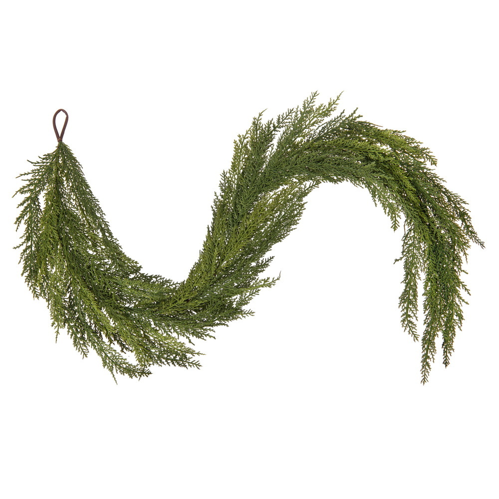 RY250172 72 in. Green Cedar Christmas Garland