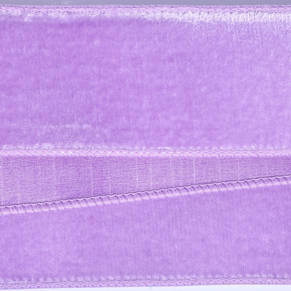 QK258786 2.5 in. x 10 yard Lavender Velvet Dupion Ribbon