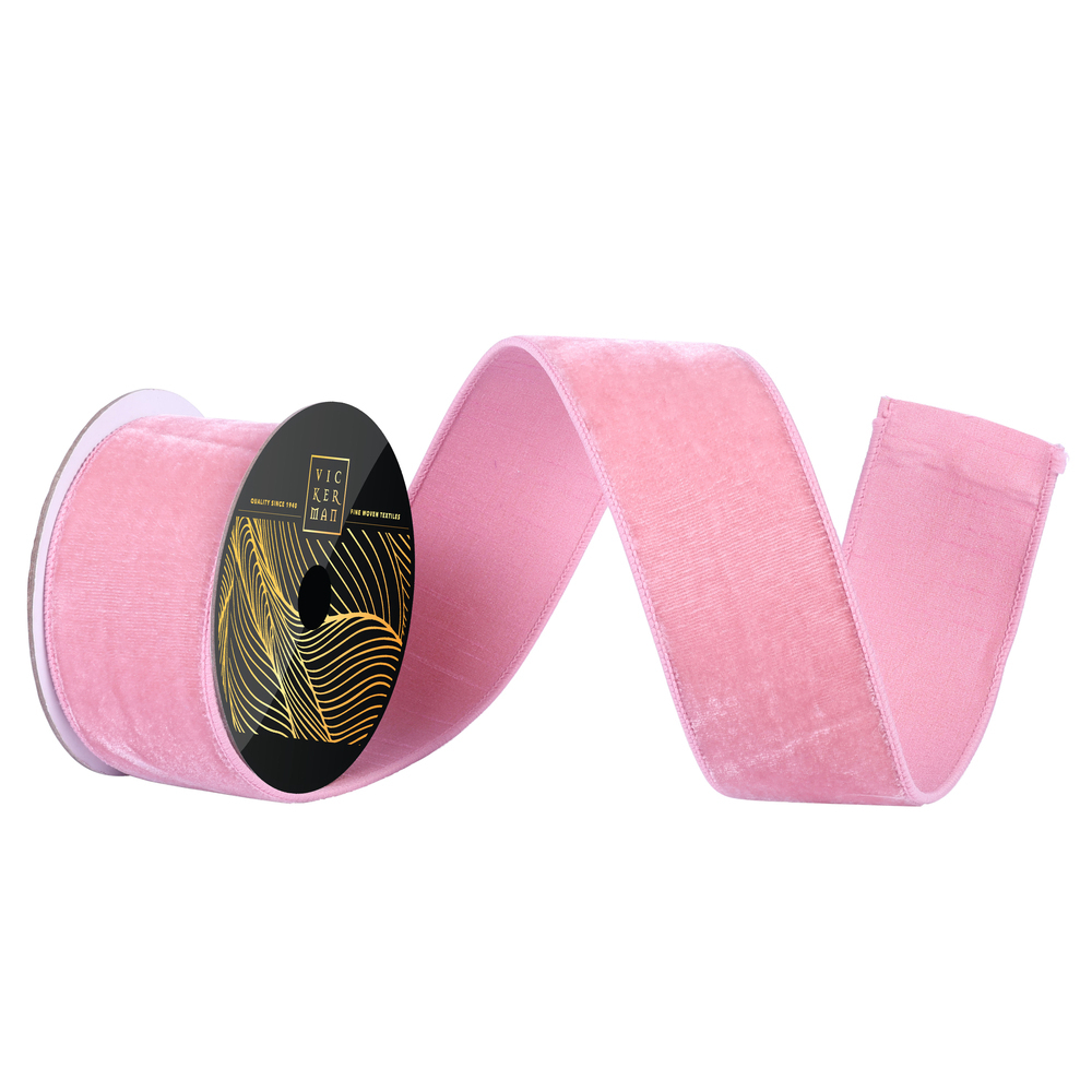 QK258745 2.5 in. x 10 yard Mauve Velvet Dupion Ribbon