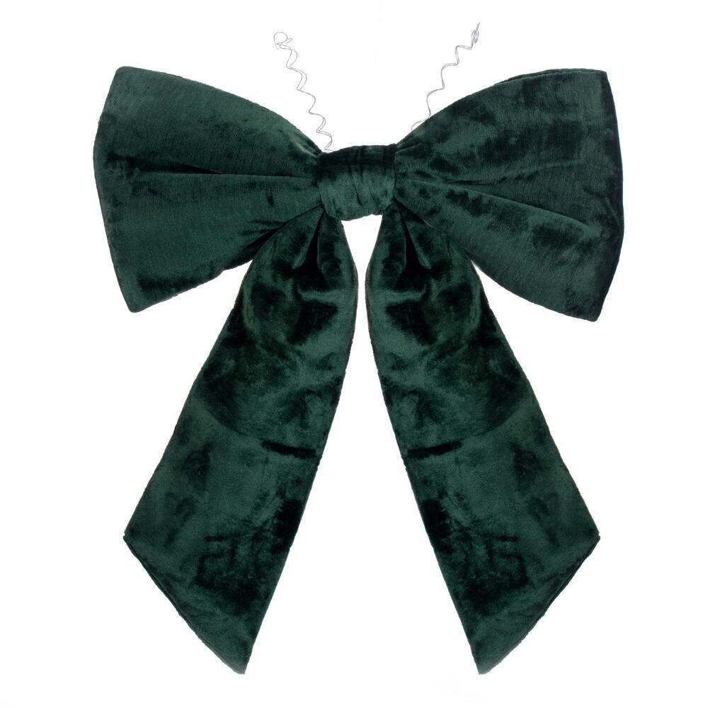 L232136 36 x 45 in. Dark Green Faux Fur Bow