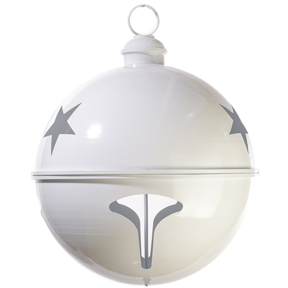 RAA232411 24 in. Matte White Iron Bell Ornament