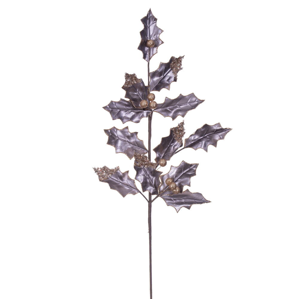 RG235176 28 in. Mocha Holly Leaf Spray - 6 Piece