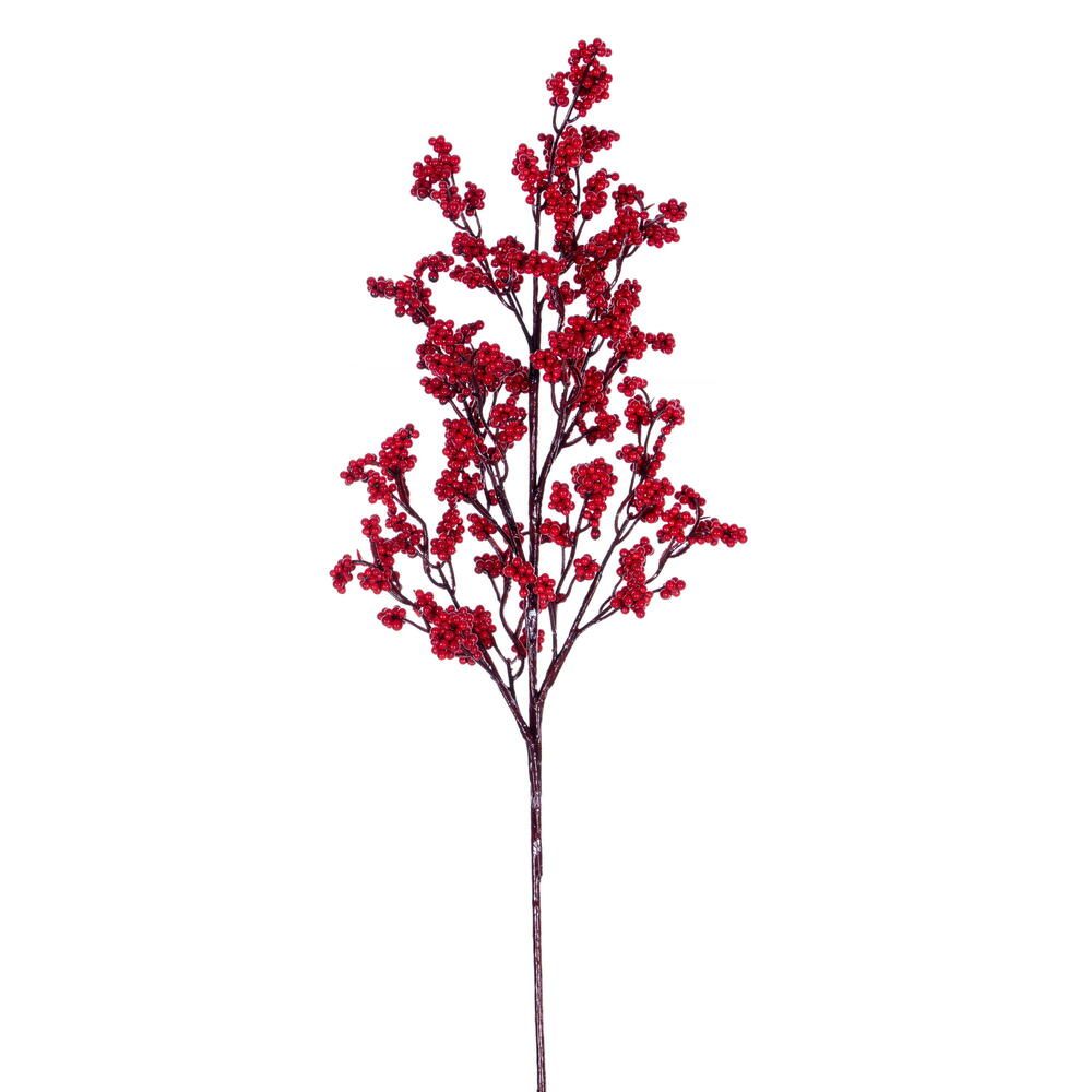 P241324 24 in. Red Petite Cluster Berry Spray