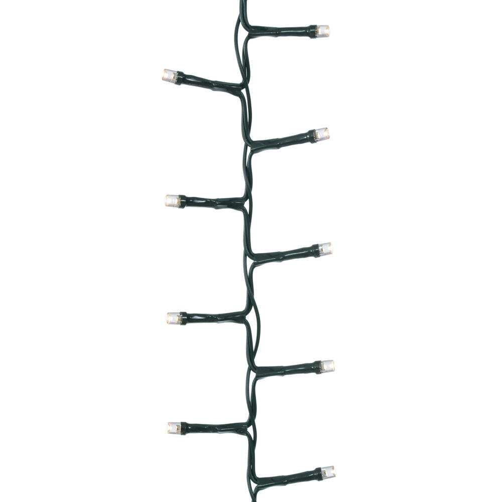 X24G10101 1000 Light x 73 ft. 8 Function Snake Light Set with 5 mm Wide Angle Warm White 2800-3000KR LED Lights & Green Wire - Warm White & Green