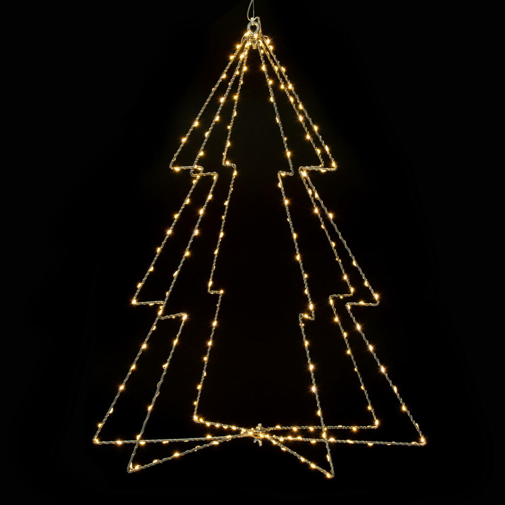 X23S124 240 Lights x 24 in. Warm White LED Tree Steel Wire Silhouette Light
