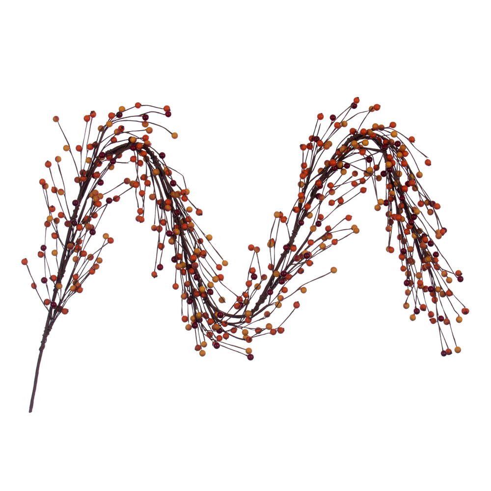 FPQ232772 6 ft. Artificial Orange Berry Garland