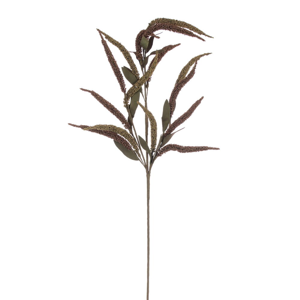 FPQ233381 35 in. Artificial Light Green & Brown Heather Spray - Bag of 3