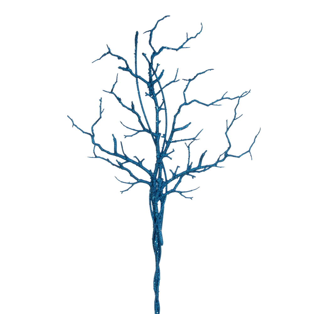 RIC230802 24 in. Artificial Blue Twig Branch - 3 Piece