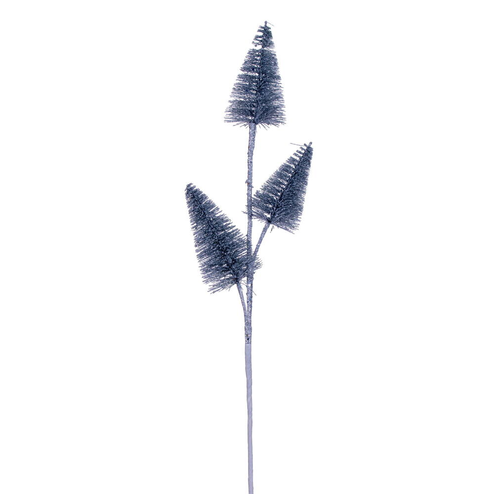 RX230307 20 in. Artificial Silver Glitter Cone Tree Spray - 6 Piece