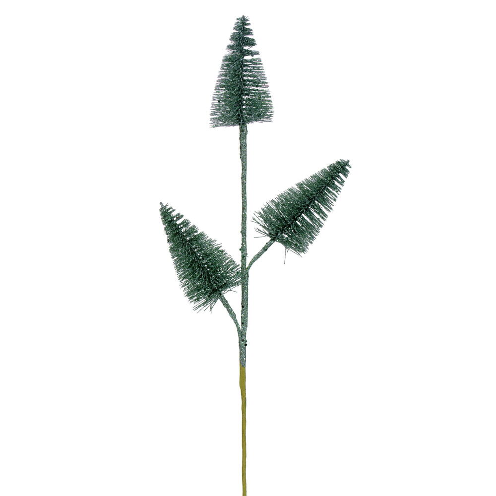 RX230342 20 in. Artificial Teal Glitter Cone Tree Spray - 6 Piece