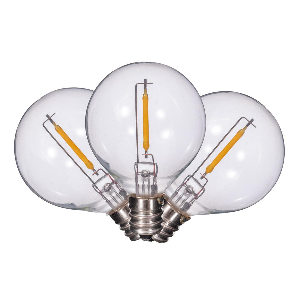 X23G4001 G40 LED Warm White E12 Clear Plastic Filament Bulb - Pack of 25