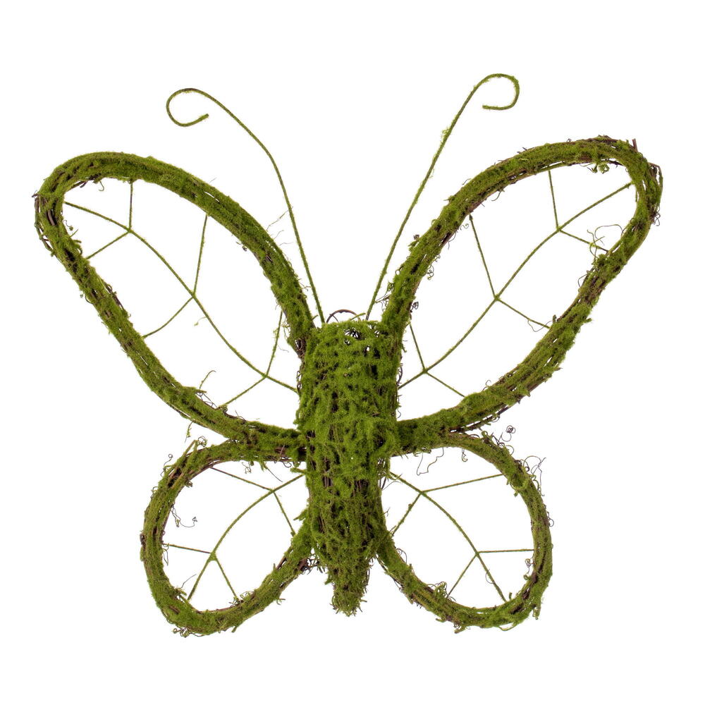 FPQ242113M 13 in. Butterfly Outline Wreath - Brown & Green