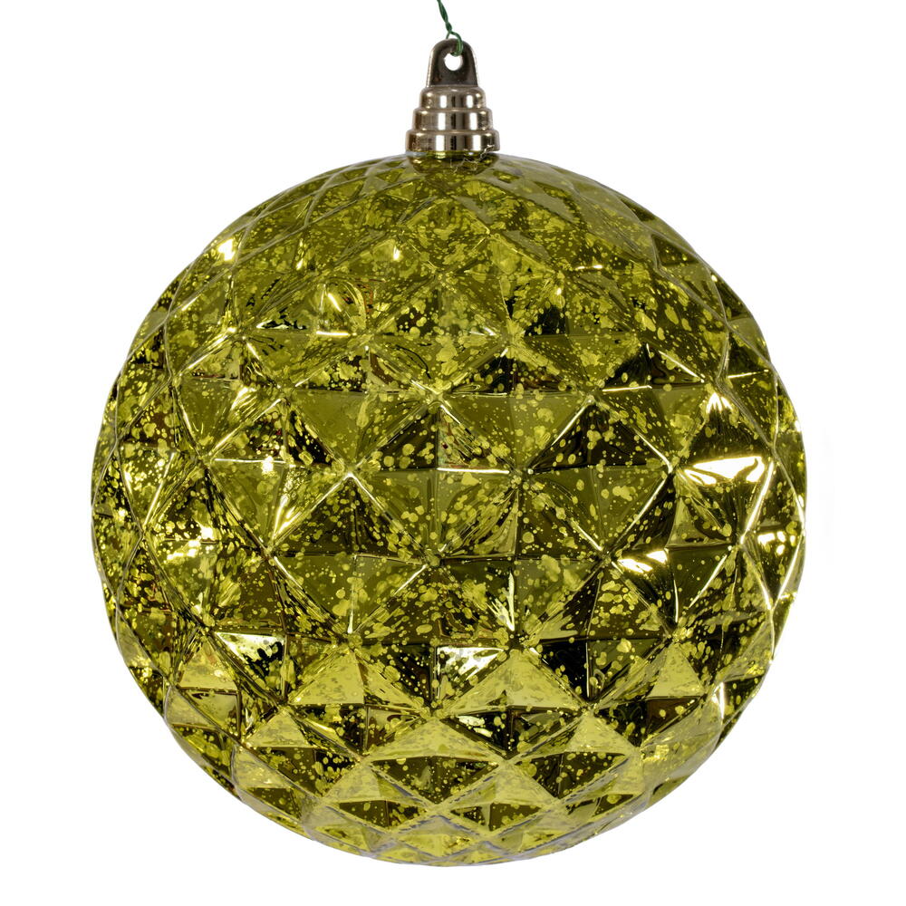 MC240573 8 in. Lime Diamond Mercury Ornament