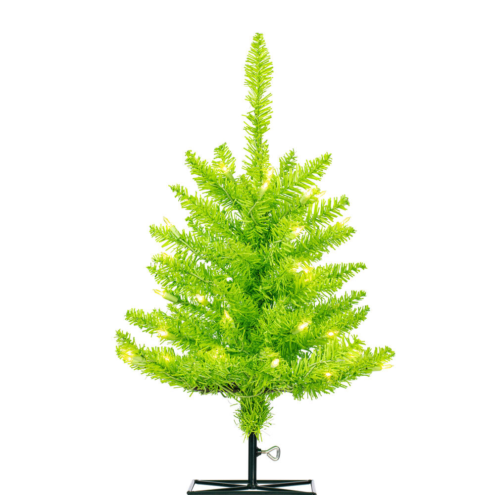 K162621LED 2 ft. x 20 in. Lime Artificial Christmas Tree with 50 Lime LED Lights