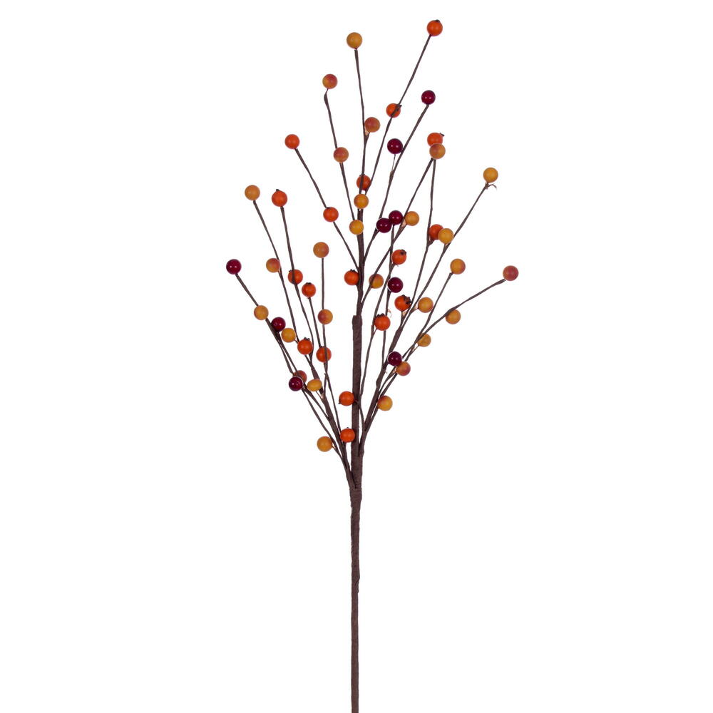 FPQ232723 24 in. Artificial Orange Berry Spray - Bag of 4