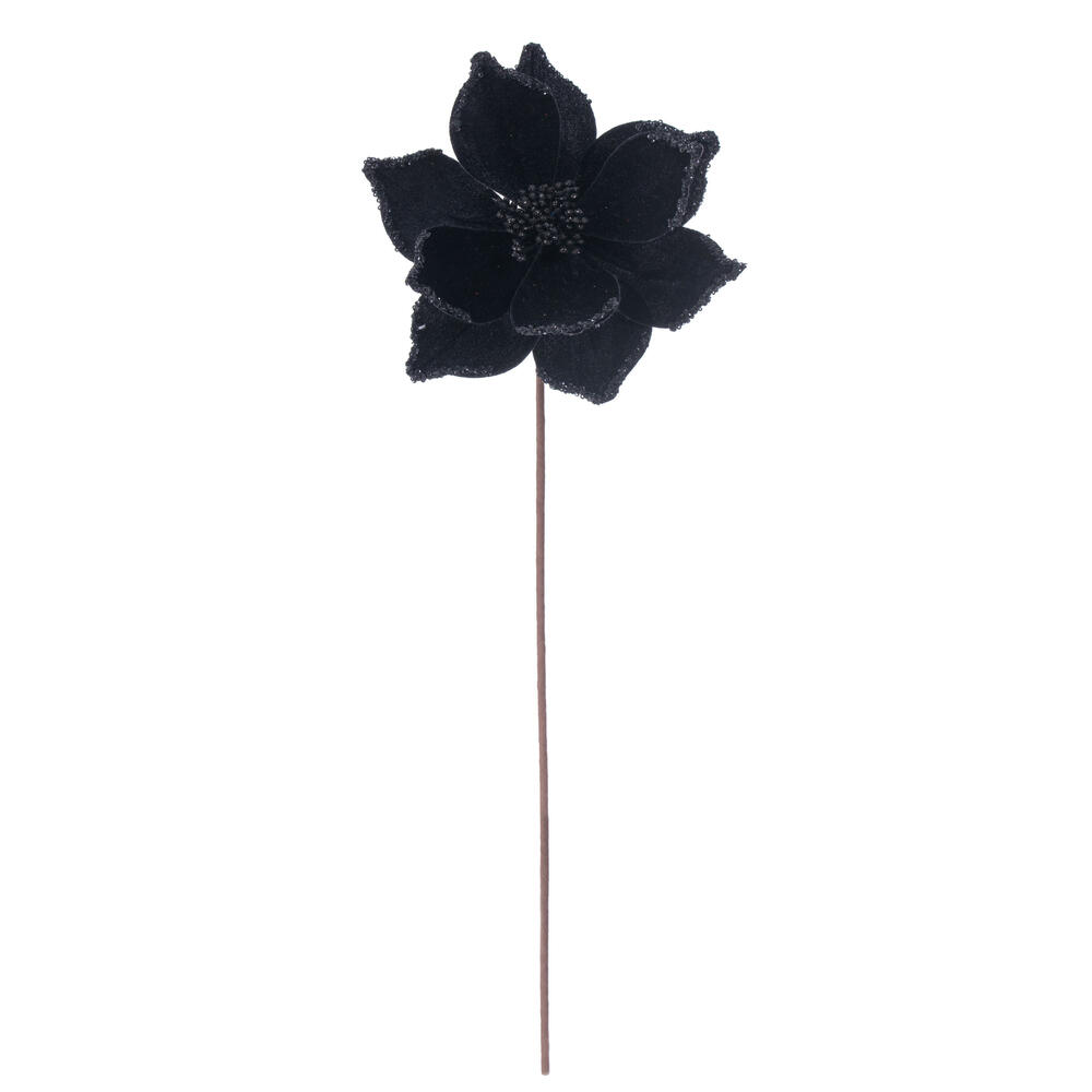 RG235917 21.5 in. Black Poinsettia Stem - 6 Piece