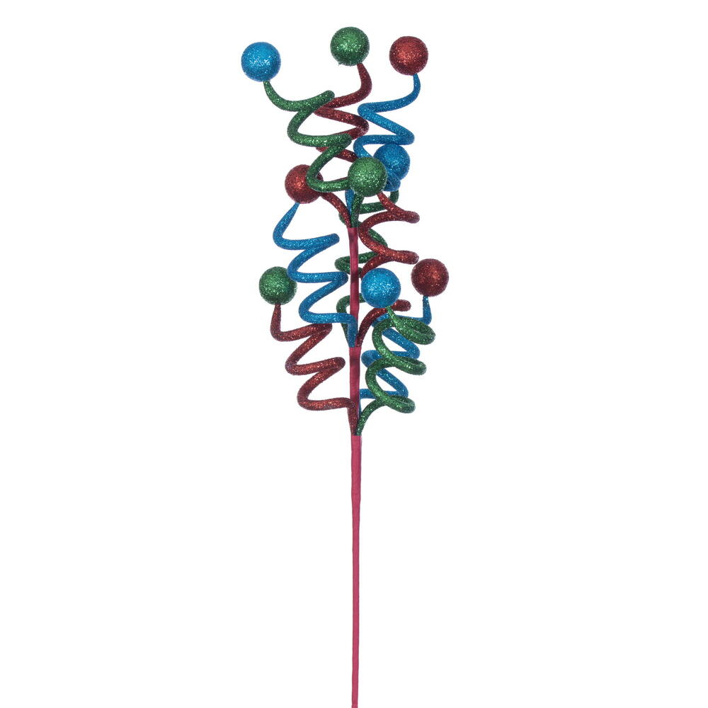 RG236383 24 in. Blue, Green & Red Curly Spray - 3 Piece