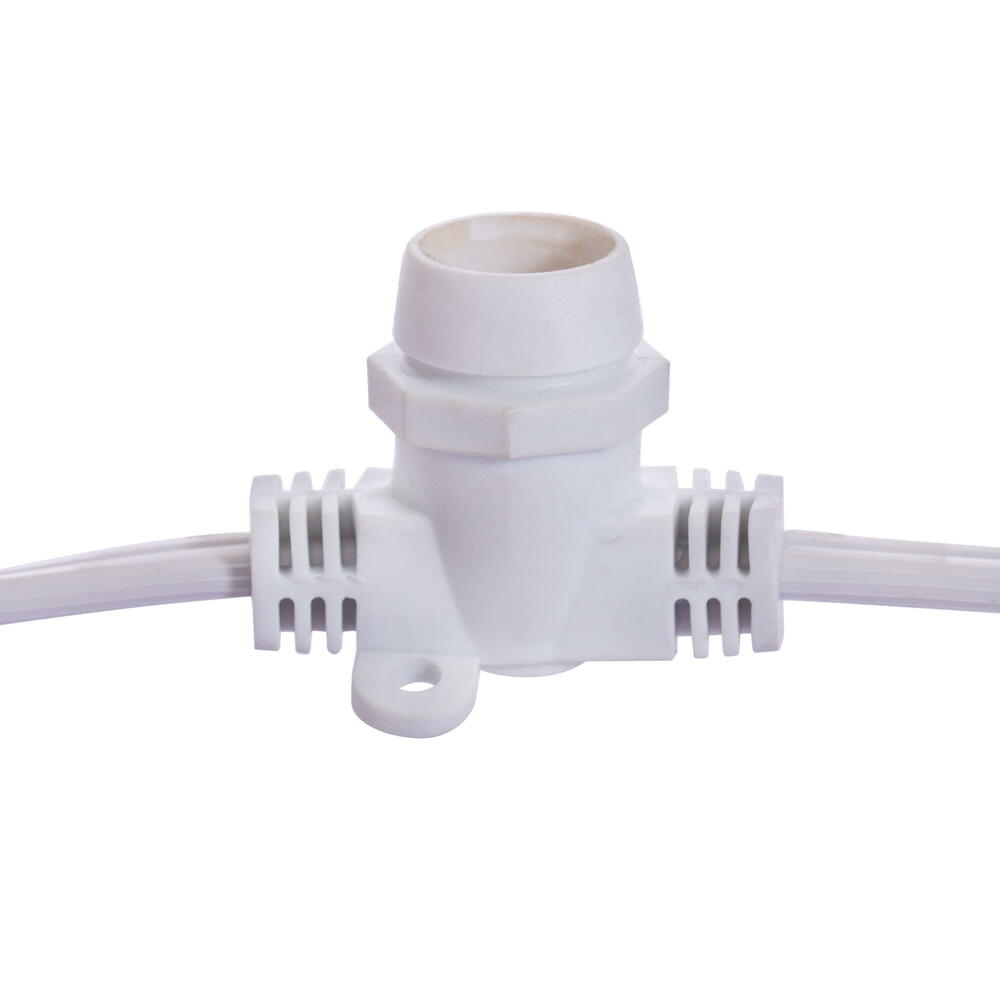 VC7W12025 25 ft. x 25 E12 Socket 18AWG SPT2 Wire Stringer with All Standard E12 Bulbs - White