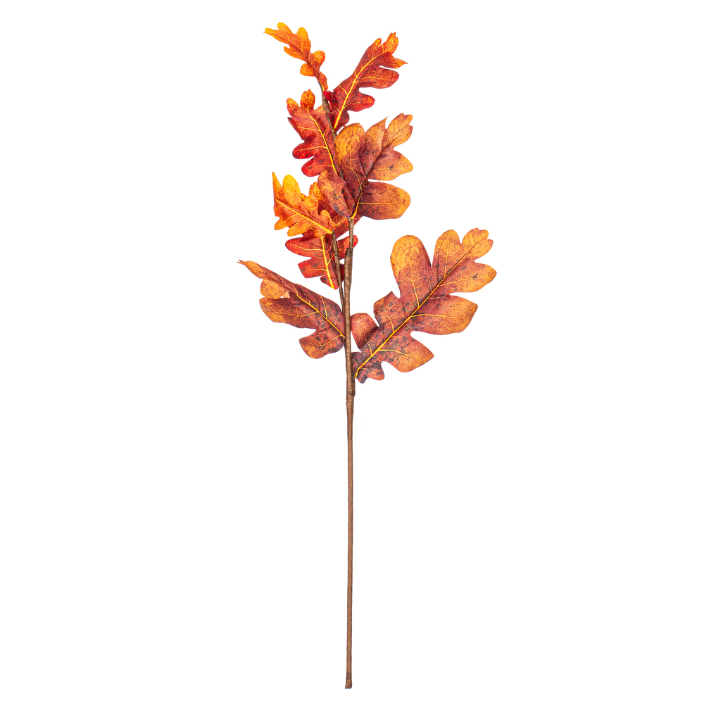 FT240313 30 in. Orange Autumn Oak Leaf Spray - 4 Piece